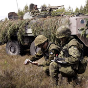 Скаутский батальон на учениях. Фото : ETV24.EE .