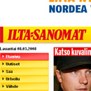 Фрагмент скриншота сайта газеты Ilta-Sanomat .