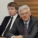 Исполнительный директор Центрального союза работодателей Тармо Крийс и председатель правления Энн Вескимяги. Фото : ETV24.EE .